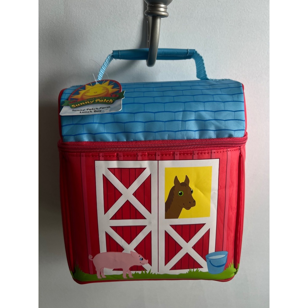 Sunny Patch Farm Lunch Bag Box Red Barn Animals Insulated Tote NWT
